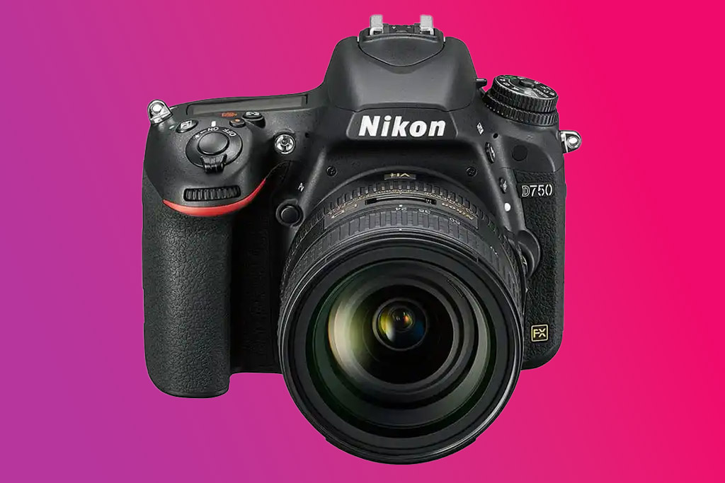 Nikon D750 DSLR, press image, background replaced.