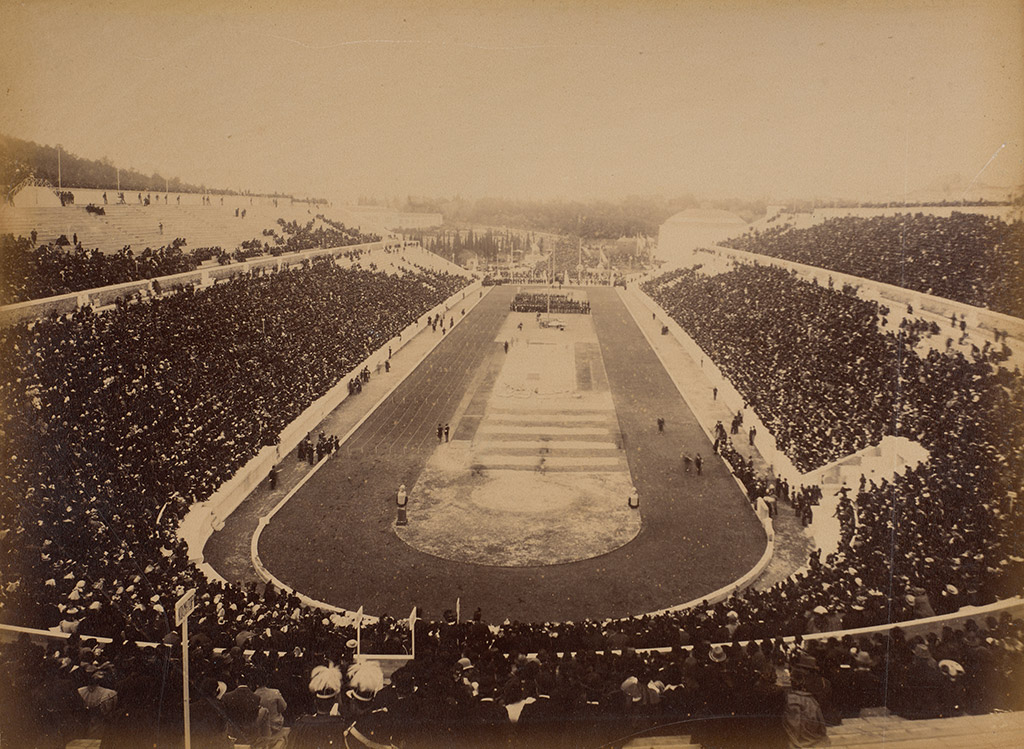 The first modern Olympiad at the Olympic Stadium, Athens, Greece 1896. Courtauld Institute of Art 
