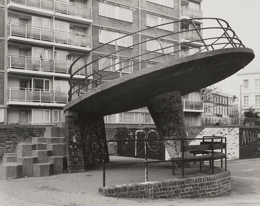 Churchill Gardens, Pimlico, London, UK.Philip Powell and Hidalgo Moya. Housing estate and playground developed between 1946 – 1962, replacing Victorian terraced houses damaged by the Blitz.