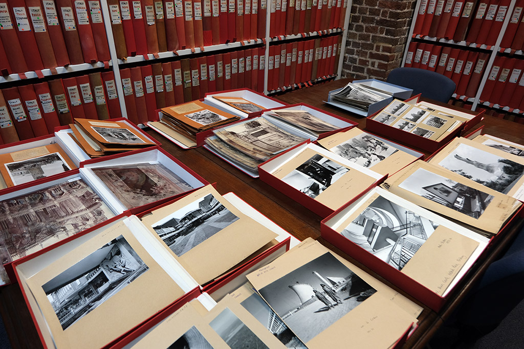 boxed of photographs from the conway library collection
