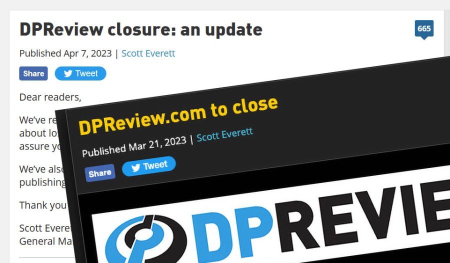 DPReview closure, update April 2023
