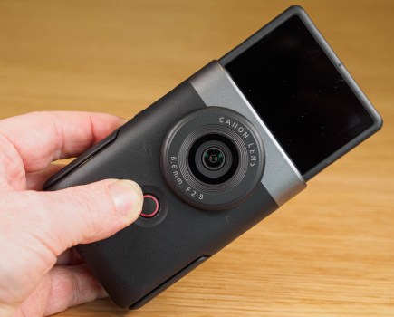 Canon PowerShot V10 in-hand