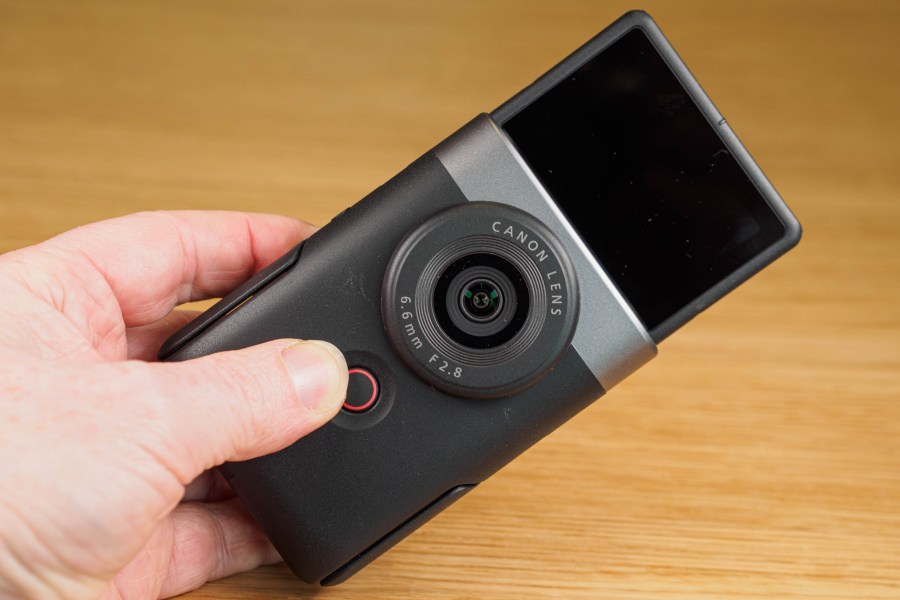 Canon PowerShot V10 in-hand