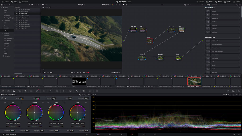 how to edit FPV drone video Ellis Van Jason, colour grading on DaVinci resolve