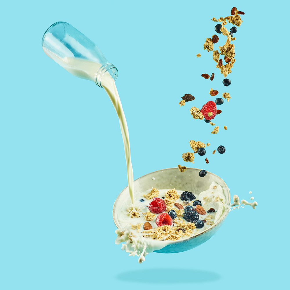 Milk & Cereals © Stephen Conroy, styled by Alice Ostan | Pink Lady® Food Photographer of the Year 2023
