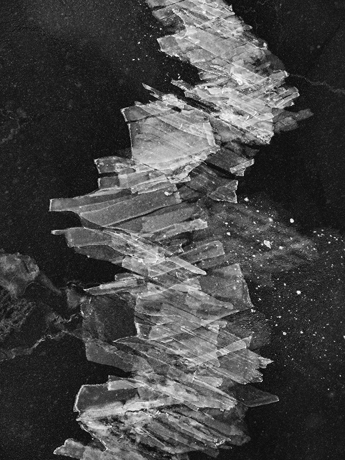 aerial ice landscape abstract