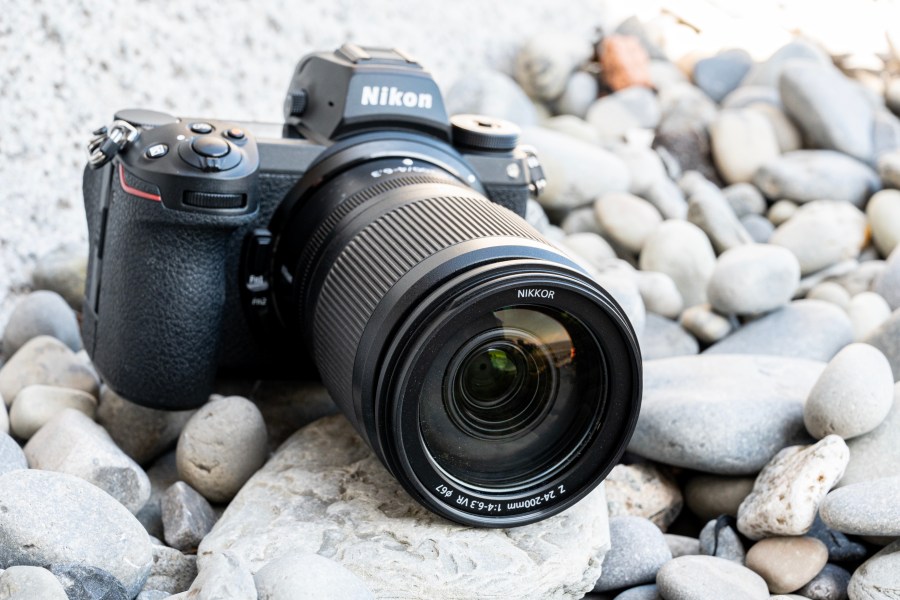 Nikon Nikkor Z 24-200mm f/4-6.3 VR mounted on a Nikon Z7 II front view