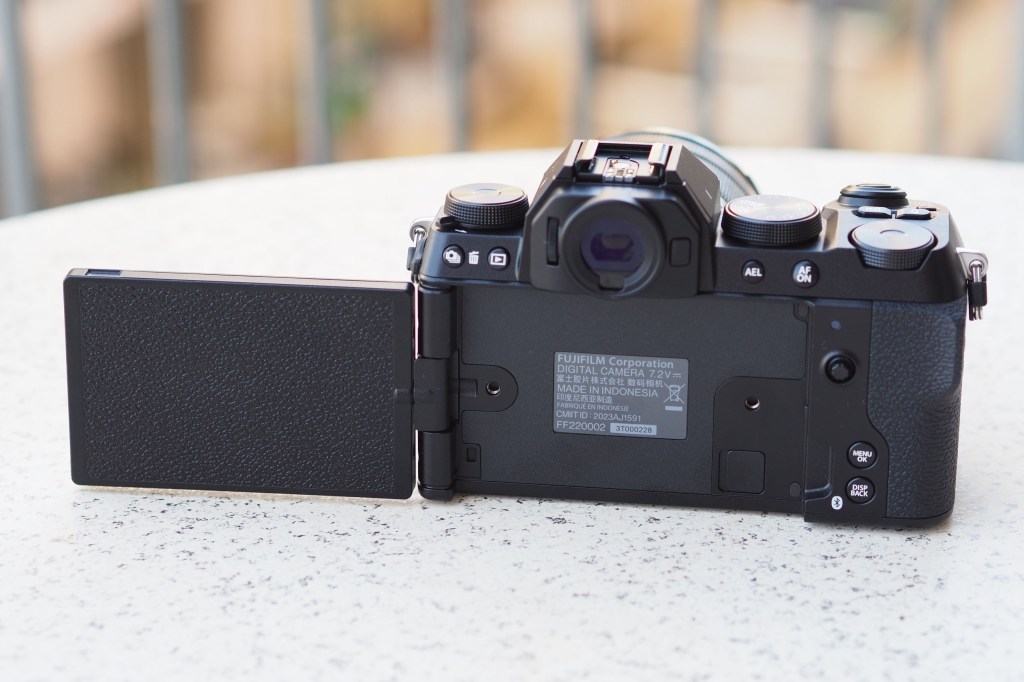 The back of the Fujifilm X-S20 supports the optional fan that was introduced with the X-H2s. Photo Joshua Waller