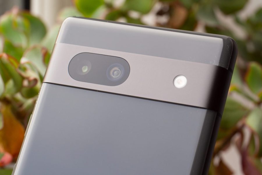 Google Pixel 7a rear cameras, photo Joshua Waller / AP