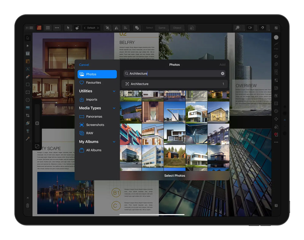 Serif Affinity Photo 2.1 iPad Photos integration