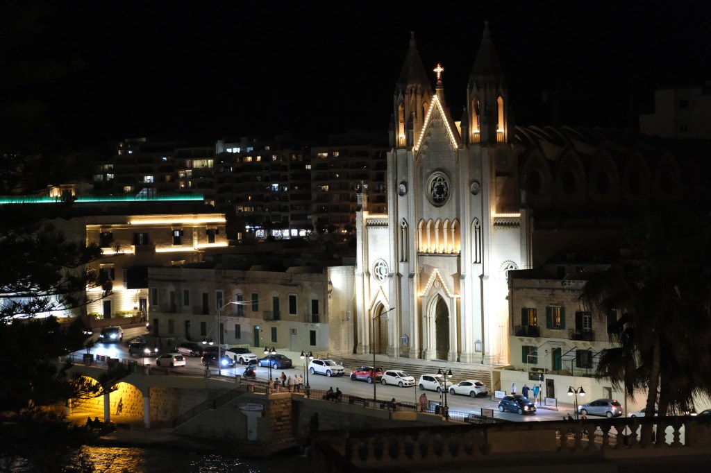 Low-light, church, Malta. Photo Joshua Waller