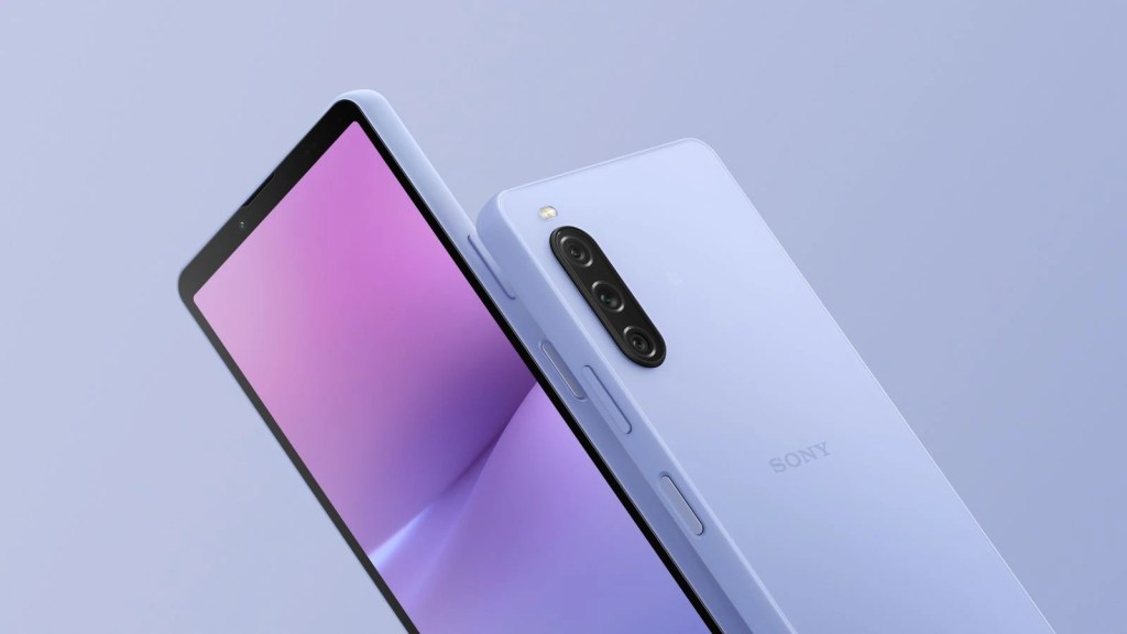 sony xperia 10 v front and back purple Image: Sony.