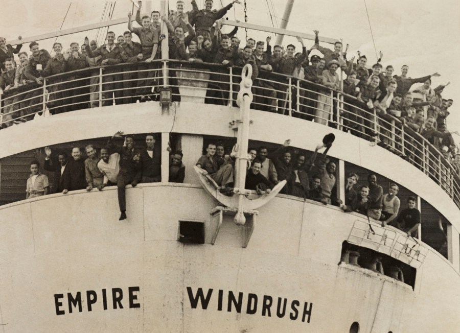 The 'Empire Windrush' arriving from Jamaica, 1948,