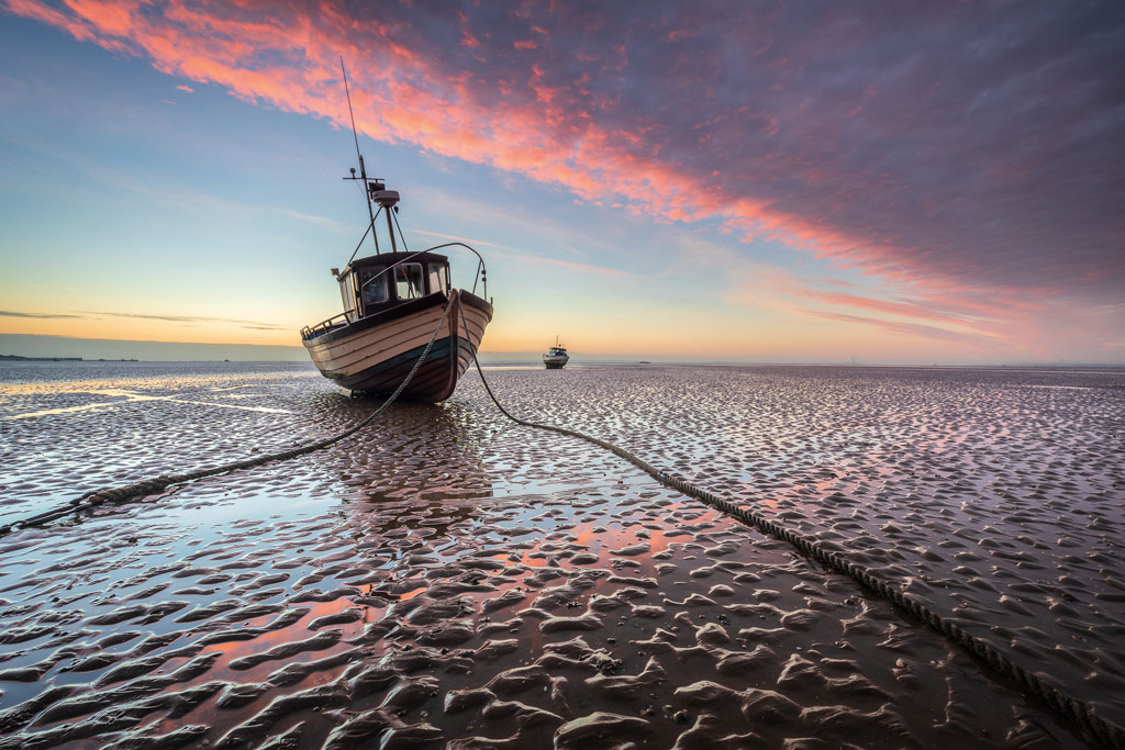 Seascape photography, Justin Minns low tide