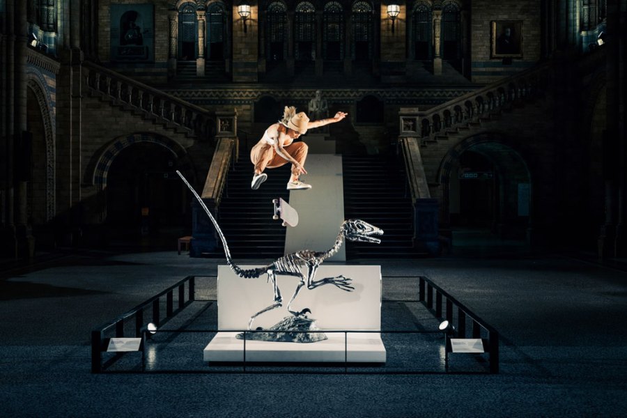 Canon film crew captures skateboarders at Natural History Museum