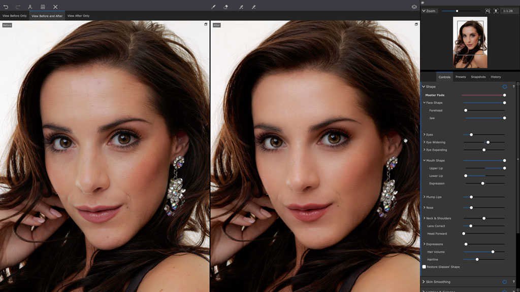 Face sculpting feature on PortraitPro 2023