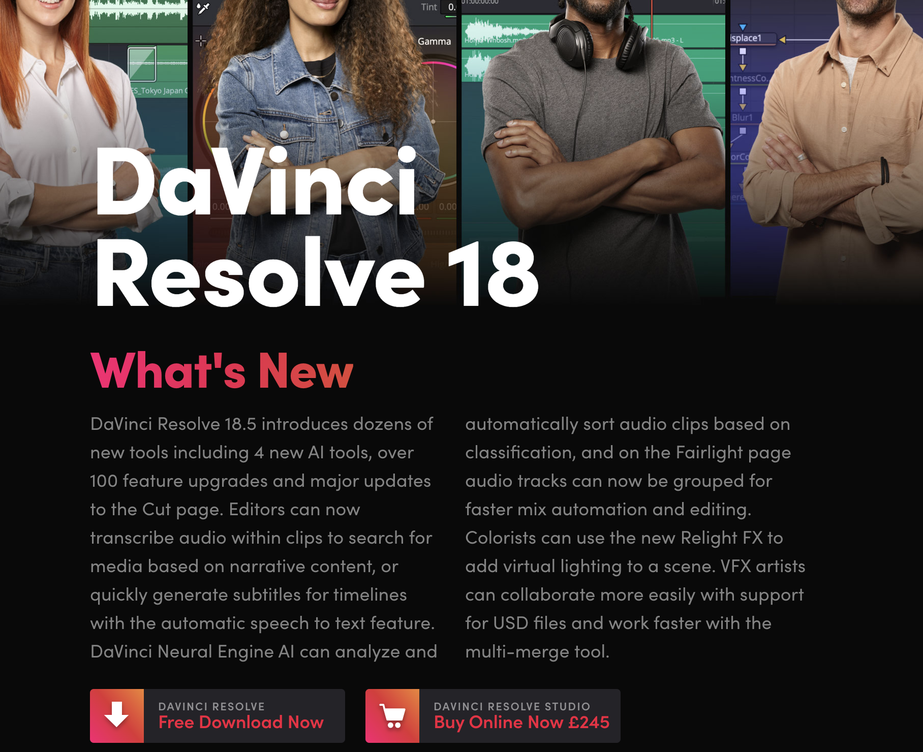 DaVinci Resolve 18.5