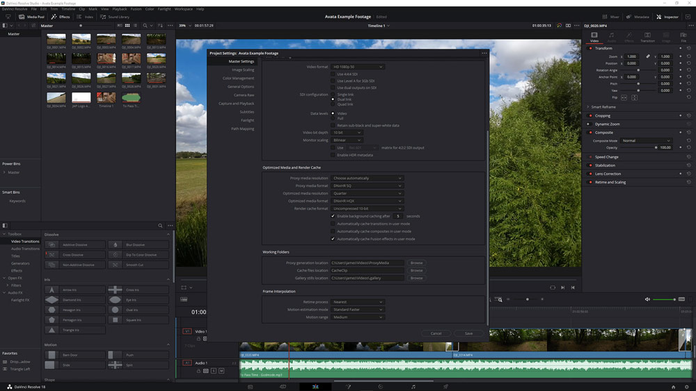 Full HD vs 4K vs 8K, setting up proxy media settings in DaVinci Resolve