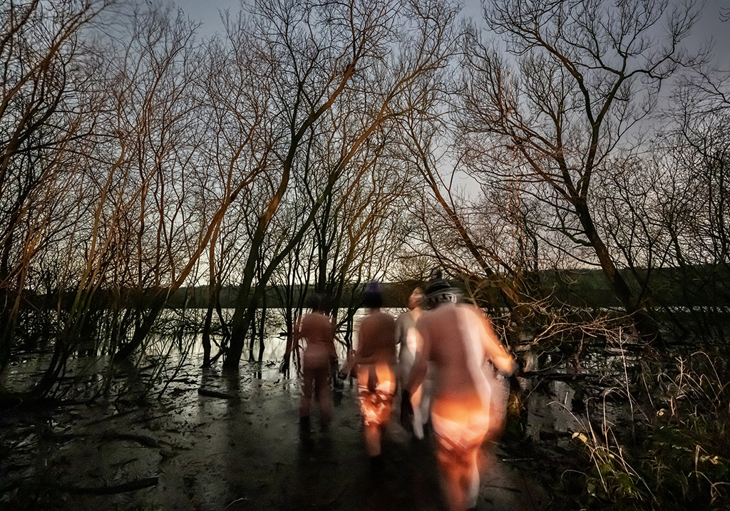Au Naturel Swimmers, secret location near Otley. ‘You are not seeing, but you are feeling. It’s a complete contrast to modern life’