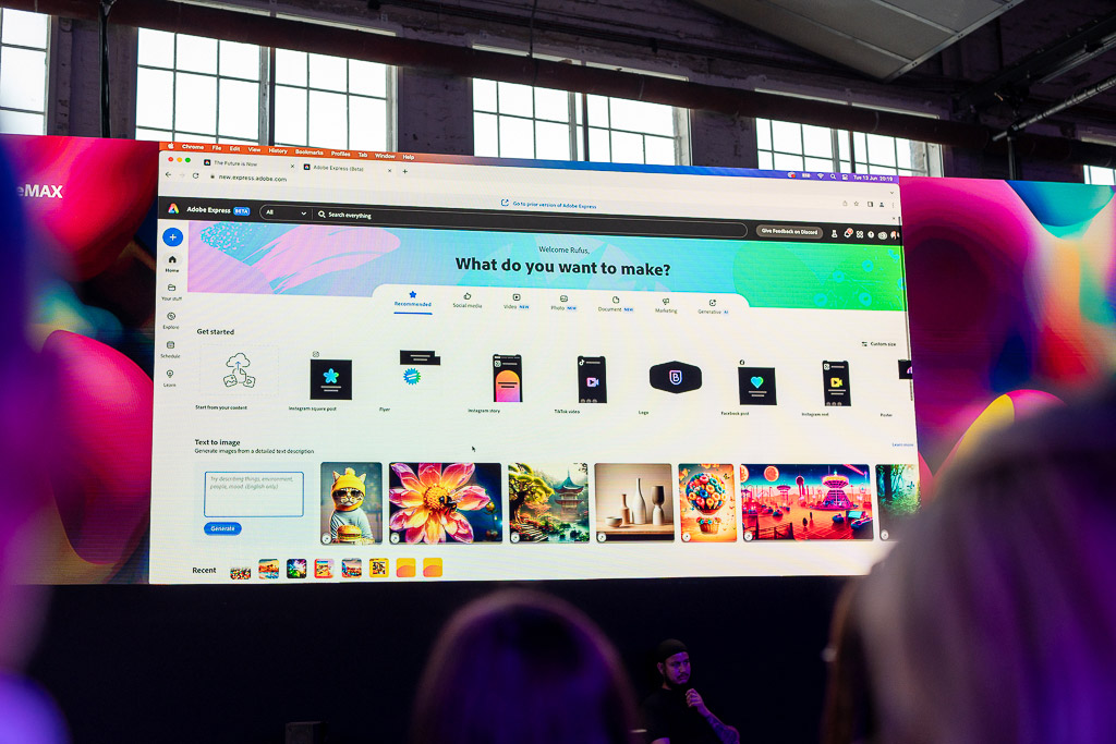 The new version of Adobe Express allows for real-time collaboration