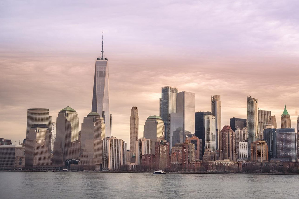 New York skyline from the Hudson river iphone 12 pro max photo by chantal wanten