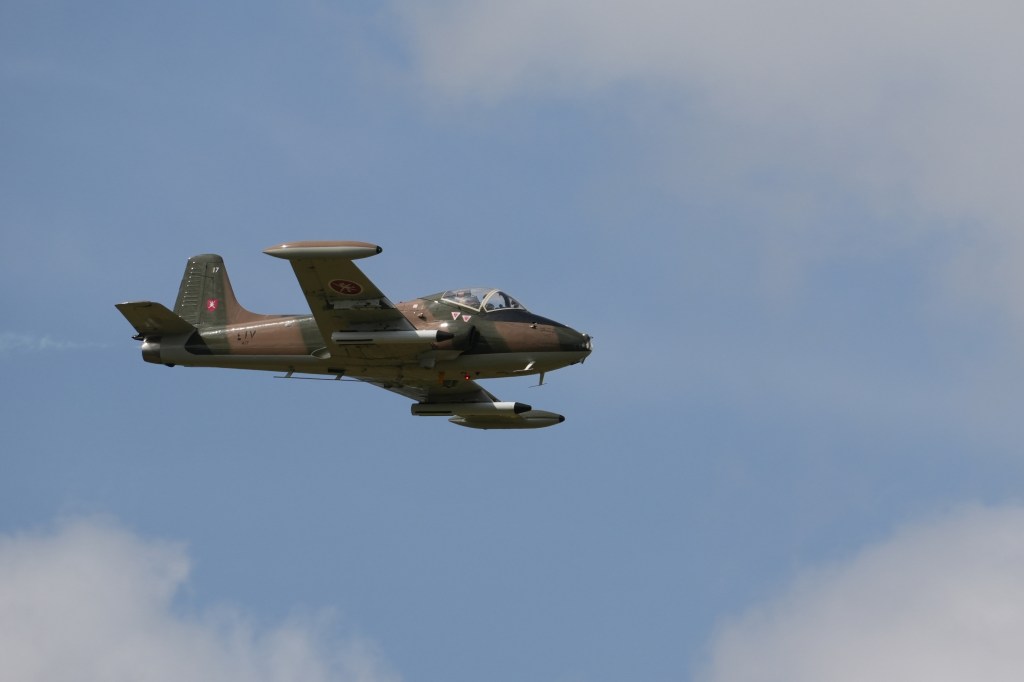Sony A6700 BAC Strikemaster airplane in the air, sample image