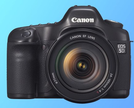 Canon EOS 5D - press image - with blue background.