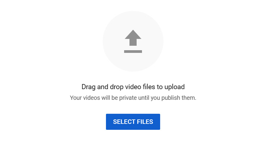 Drag your video file onto here to upload your video to YouTube