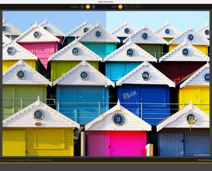 nik 6 color efex software screenshot with colourful beach huts