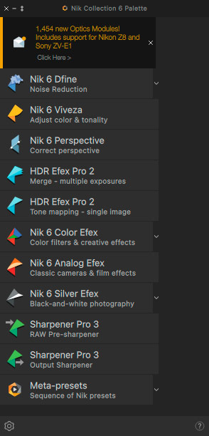 nik collection 6 software plugins screenshot 
