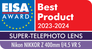 EISA SUPER-TELEPHOTO LENS 2023-2024 Nikon NIKKOR Z 400mm f/4.5 VR S