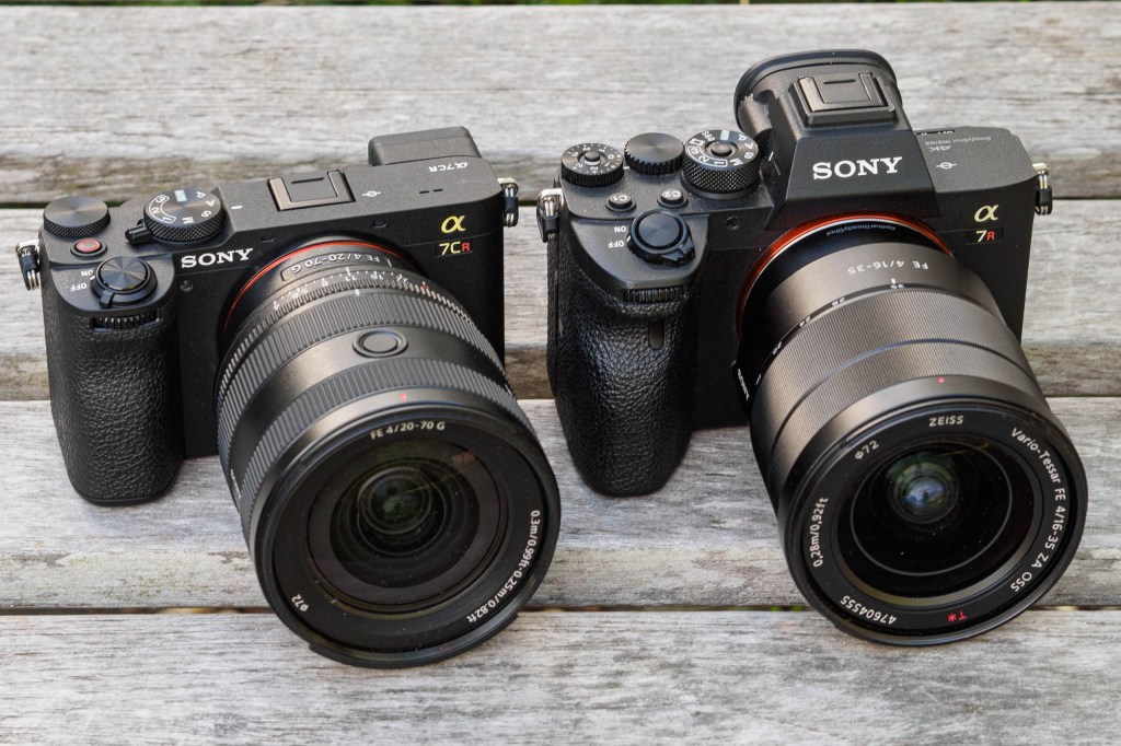 Sony Alpha A7CR with 20-70mm lens compared to Sony Alpha A7R IV with 16-35mm F4 ZA lens 