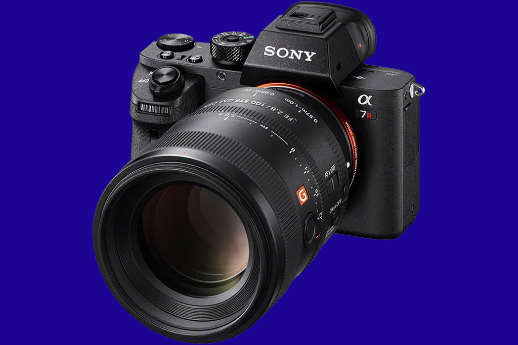 Sony FE 100mm F2.8 STF GM OSS mounted to Sony A7R camera