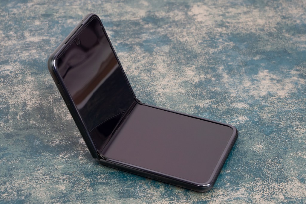 Motorola Razr 40 can fold to a variety of angles. Photo Joshua Waller