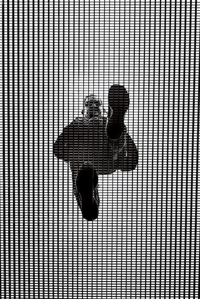 looking up through the grates on millennium bridge