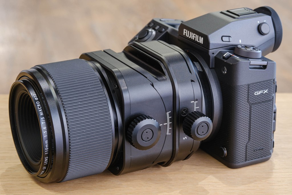 Fujifilm GFX100 II with the GF 110mm F5.6 T/S lens.