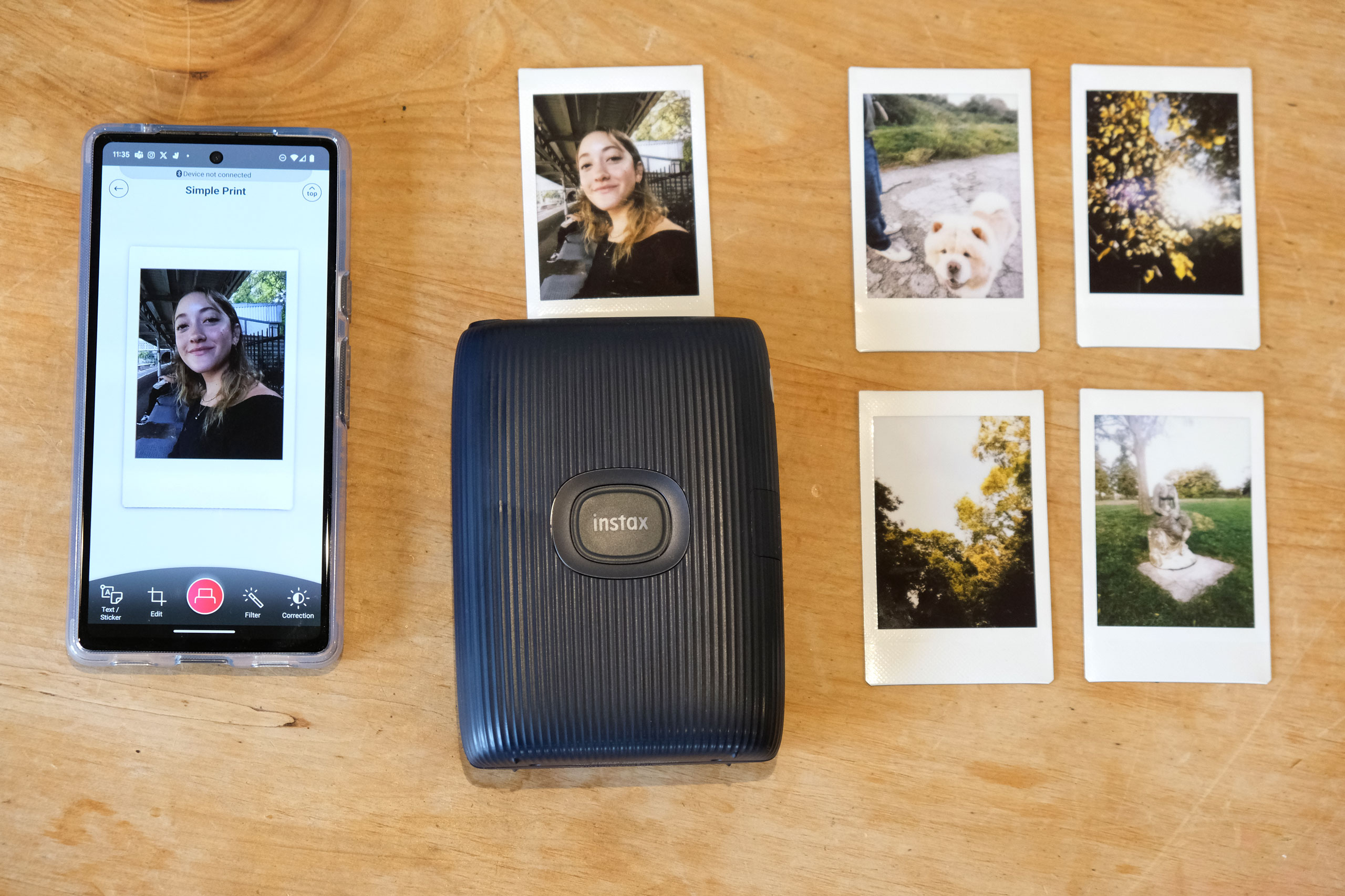 Printing Instax mini prints taken with Instax Pal using a smartphone and Instax mini Link printer