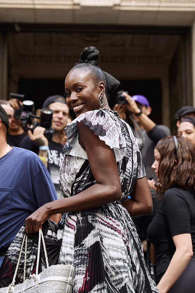 Mame-Anna Diop at the New York Public library for Altuzarra. F4.5. Photo: Tobi Sobowale