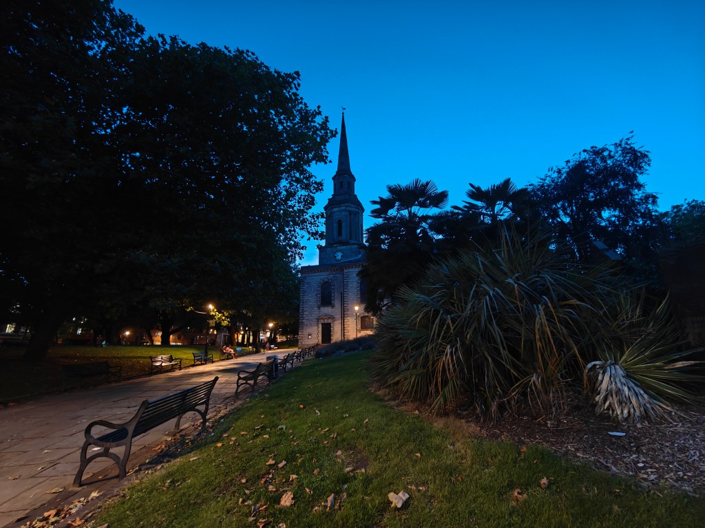 Night mode, photographed with the 0.6x (ultrawide) lens