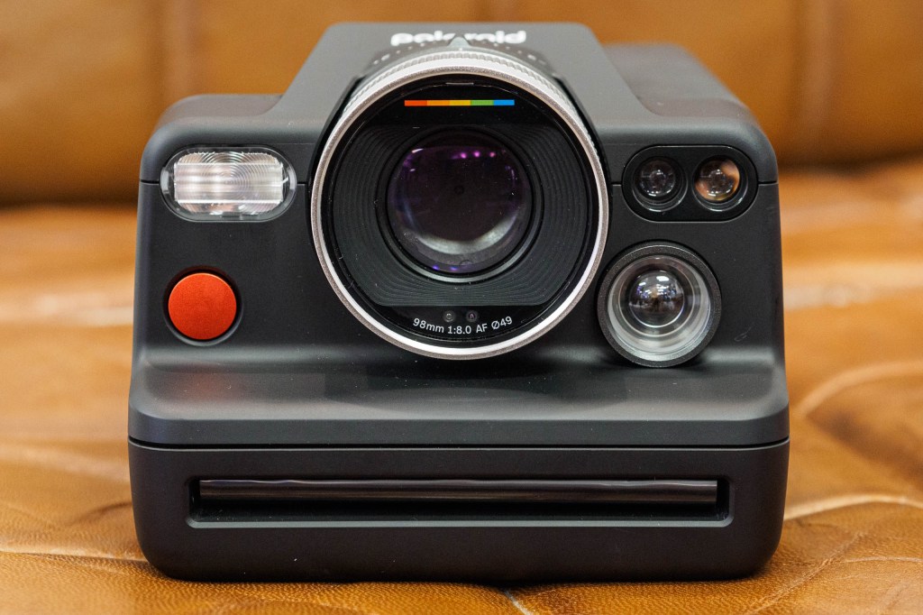 Polaroid I-2 front view showing lens