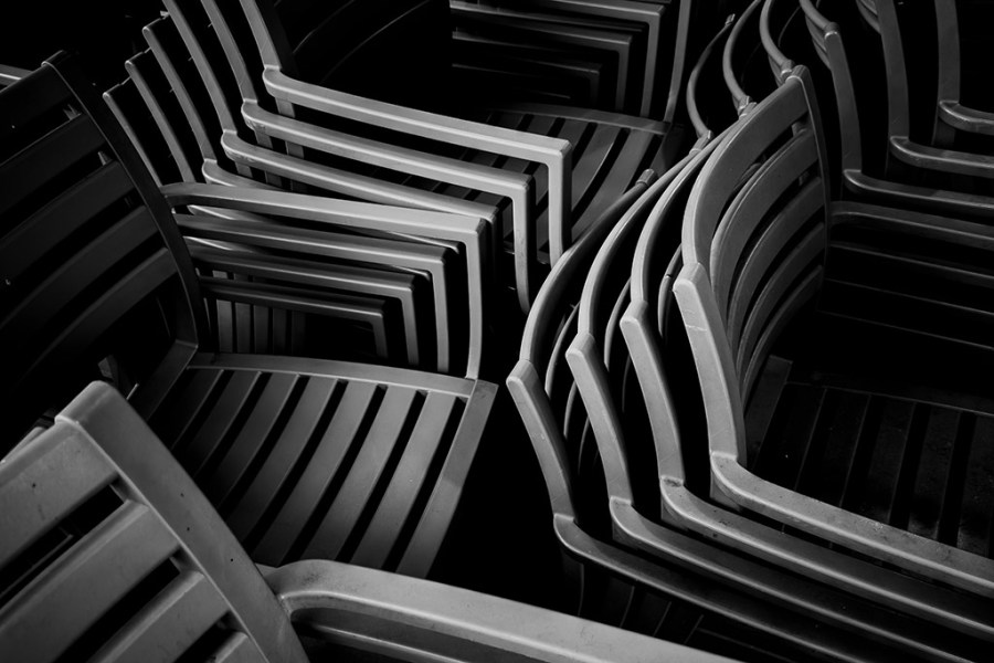 stacks of chairs abstract by Tomasz Grzyb iphone 14 pro max for smartphone picture of the week