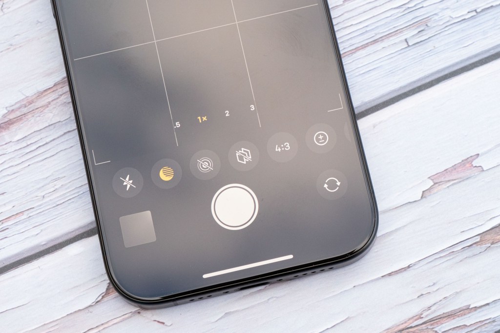 iPhone 15 Pro camera app showing additional functions