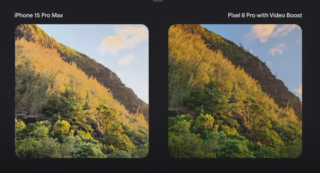 Google Pixel 8 Pro Video Boost vs iPhone 15 Pro Max video footage