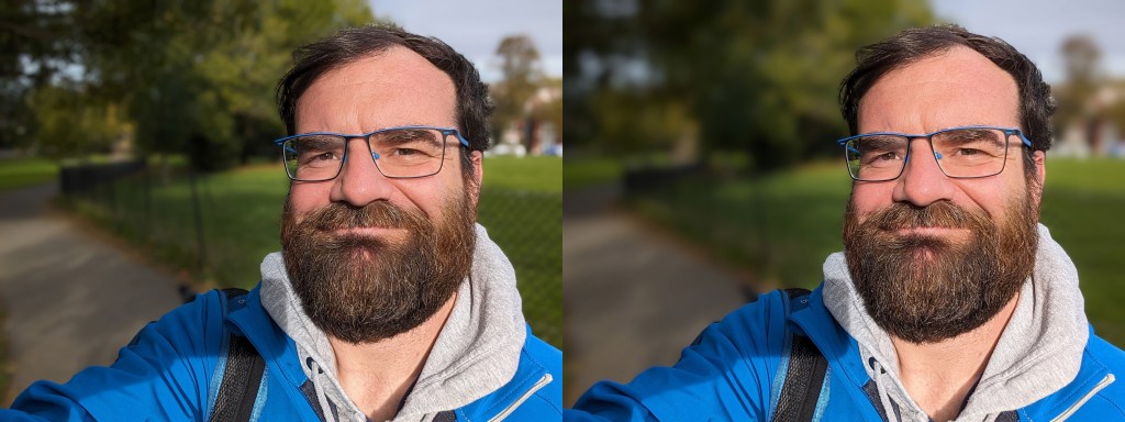 Google Pixel 8 - Magic Editor - Before (left), After (right) "Portrait" enhancement