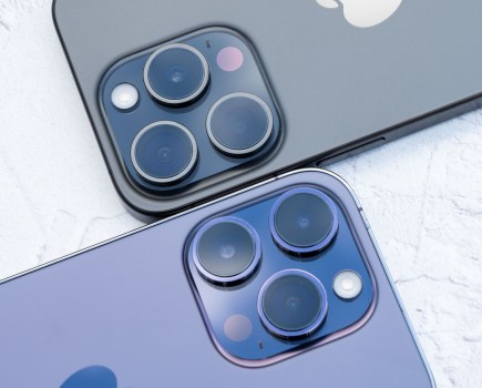 iPhone 15 Pro and iPhone 14 Pro triple camera systems side by side compared
