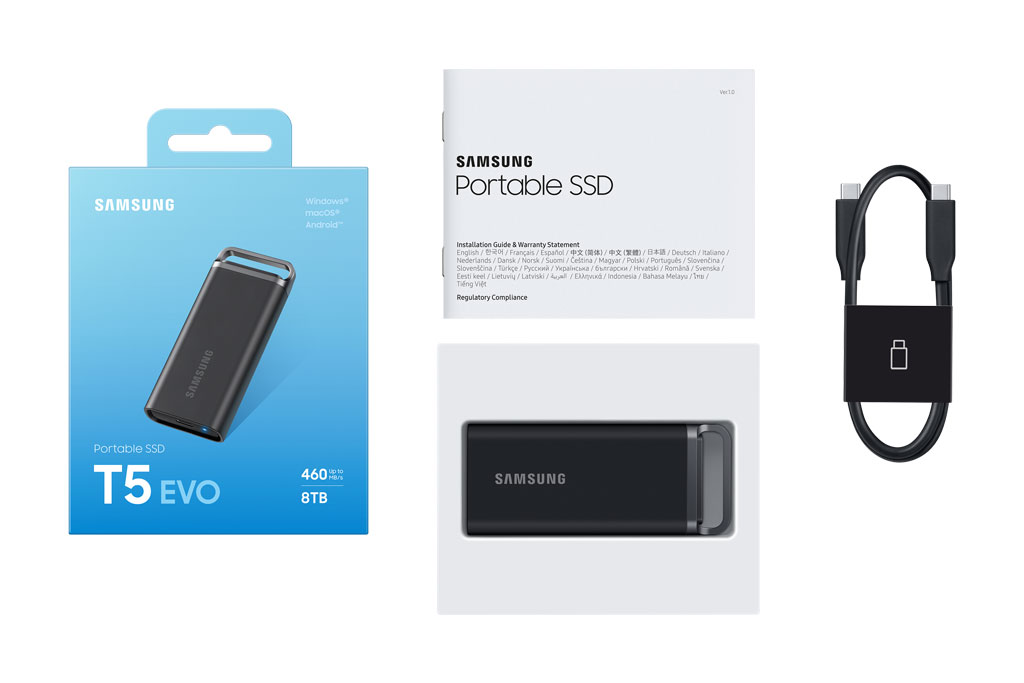 Samsung T5 EVO portable SSD announced with up to 8TB capacity