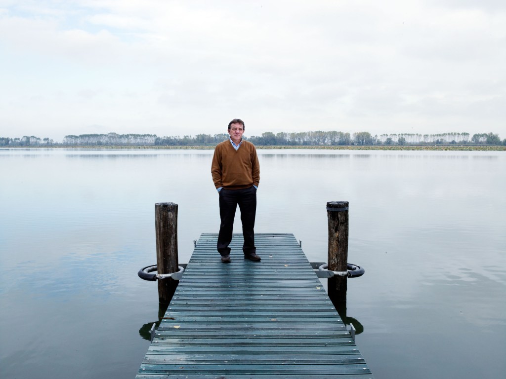 Roberto Boninsegna standing on a jetty