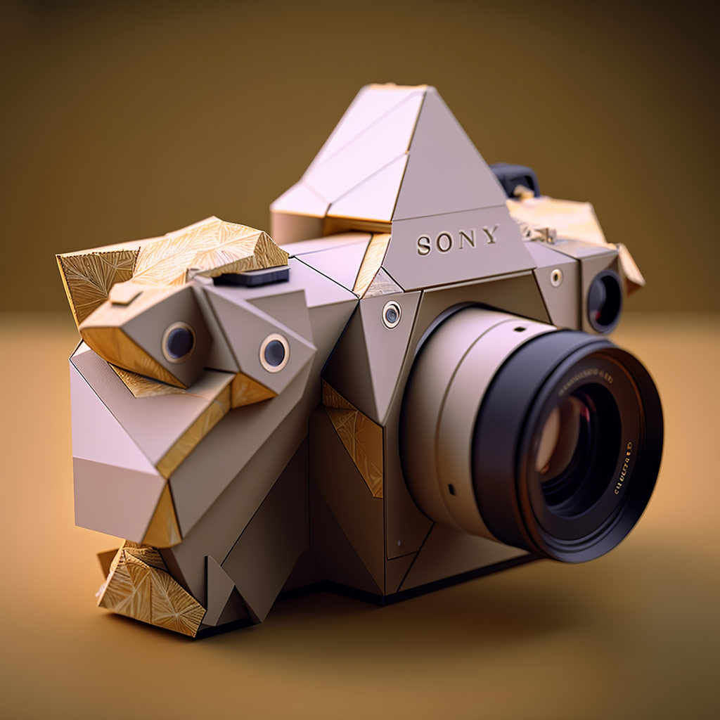 Andrea Pizzini AI generated Sony Alpha camera design 