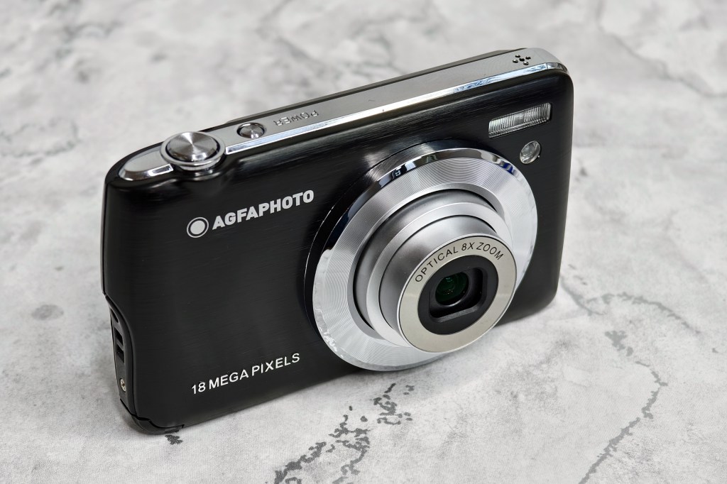The Agfaphoto Realishot DC8200, with 18 megapixels and optical 8x zoom branding. Photo Joshua Waller/AP