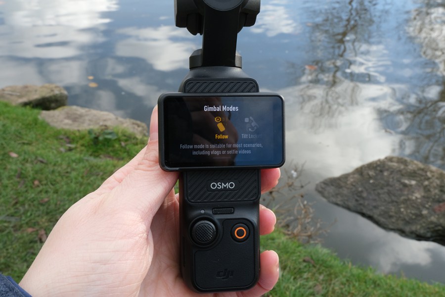 DJI Osmo pocket 3 gimbal mode menu